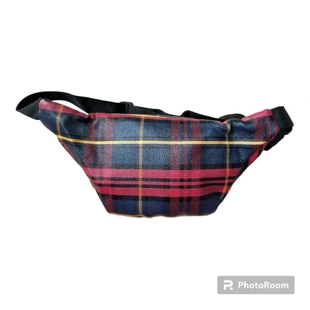 Nordstrom Plaid Faux Leather Fanny Pack